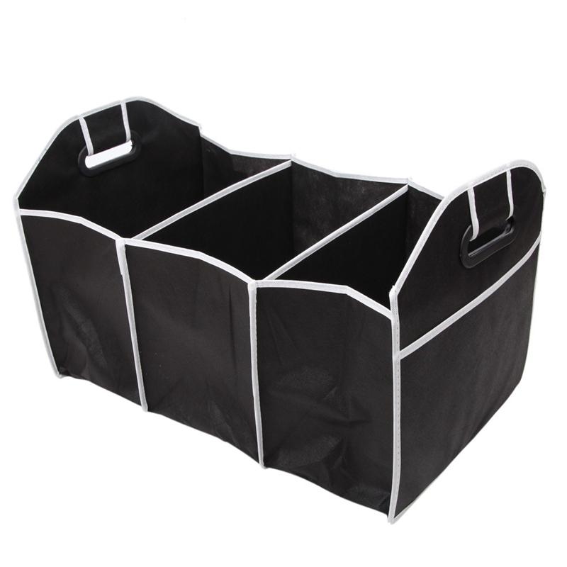 Collapsible Black Car Trunk Organizer Toys Food Storage Truck Cargo Container Bags Box